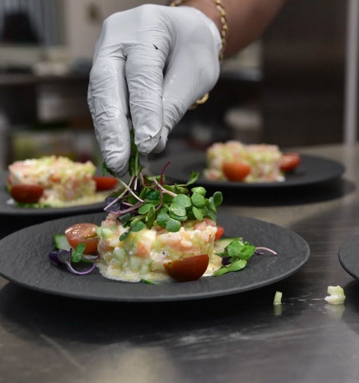 Cajun shrimp Napoleon salad..perfect choice for your special occasion
