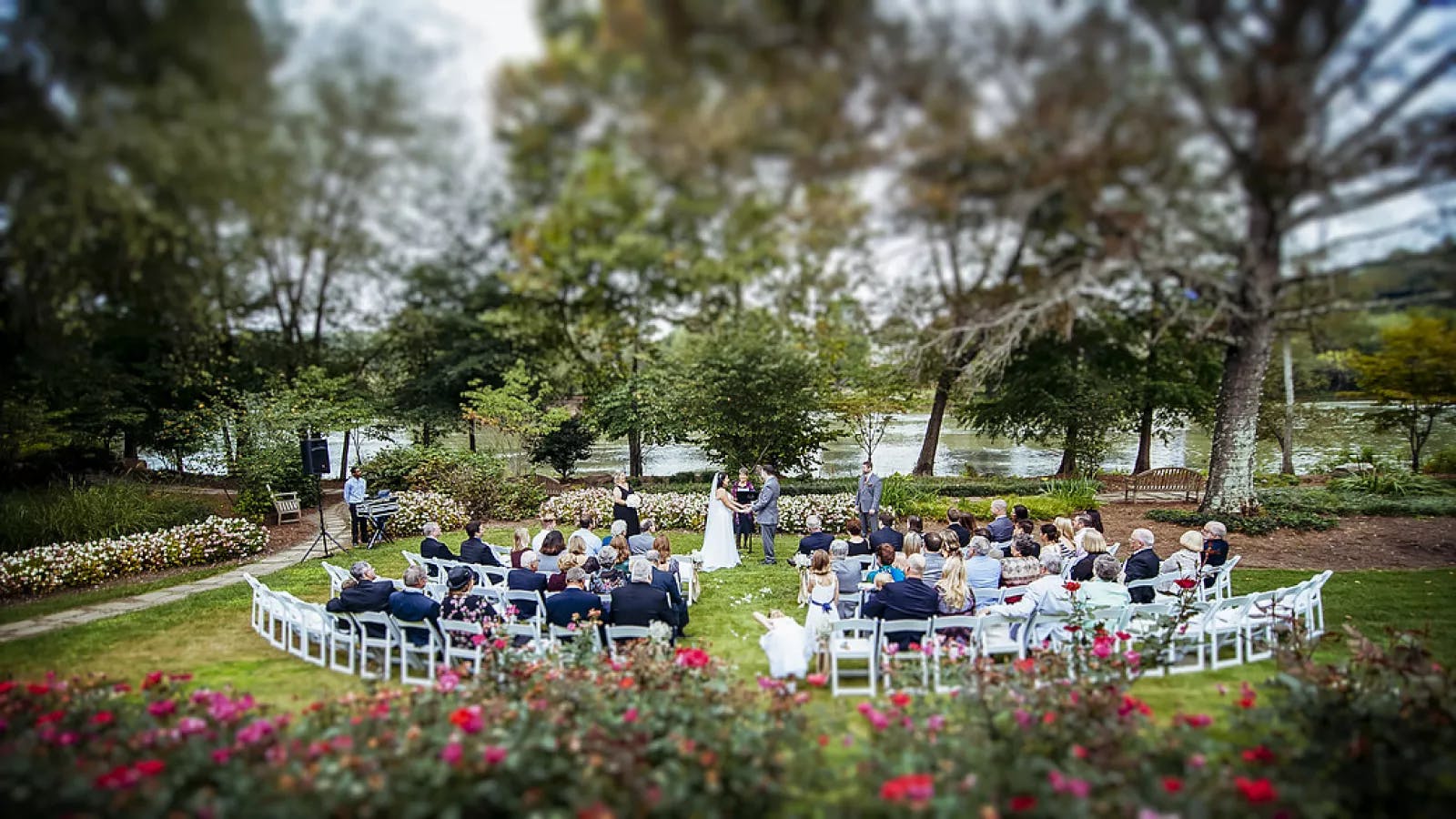 Wedding against the Chattahoochee River. (copy)